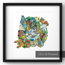 Load image into Gallery viewer, Toronto: Museums papercut artwork framed in black
