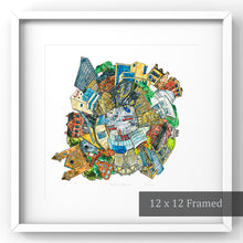 Load image into Gallery viewer, Toronto: Museums papercut artwork framed in white
